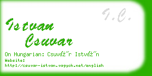 istvan csuvar business card